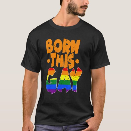 Geboren deze gay LGBTQ T-shirt (Voorkant)