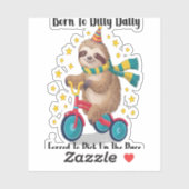 Geboren door Dilly Sloth Sticker (Vel)