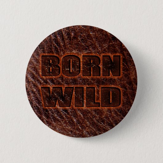 Geboren echt leder ronde button 5,7 cm (Voorkant)