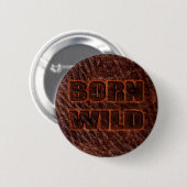 Geboren echt leder ronde button 5,7 cm (Voorkant /achterkant)