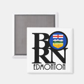 Geboren Edmonton Alberta Magneet (Voorkant / Achterkant)