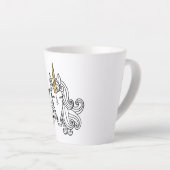 Geboren Eenhoorn Kerstmis Latte Mok (Rechterhoek)