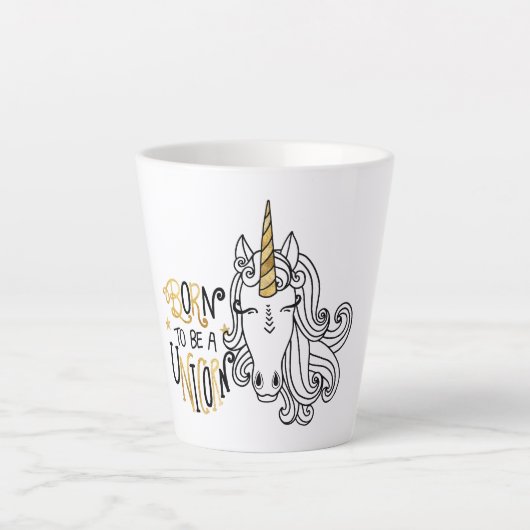 Geboren Eenhoorn Kerstmis Latte Mok (Voorkant)