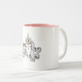 Geboren eenhoorn tweekleurige koffiemok (Voorkant rechts)