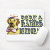 Geboren en geagendeerd democraat Mousepad Muismat (Met muis)