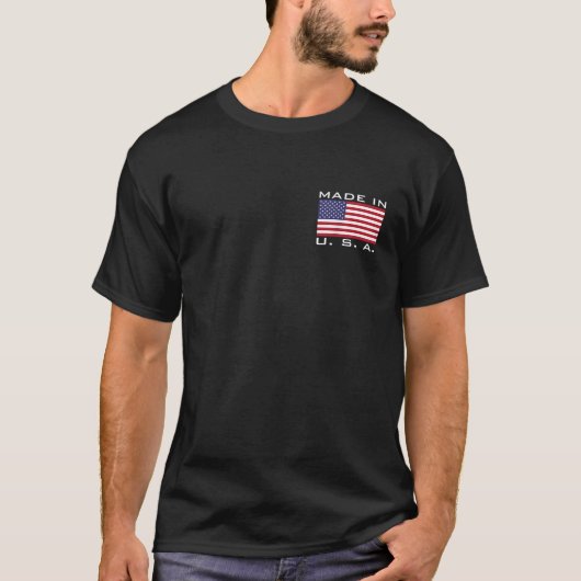 GEBOREN EN GETOGEN IN DE AMERIKAANSE VLAG NATIVE C T-SHIRT (Voorkant)