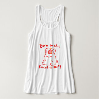 Geboren Feest Konijn Om Te Chillen Tanktop