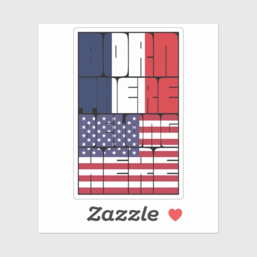 Geboren Frankrijk Toebehoren Amerikaans Sticker (Vel)