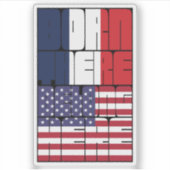 Geboren Frankrijk Toebehoren Amerikaans Sticker (Voorkant)