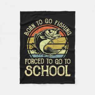 Geboren Gevist naar school Funny B Fish Fisherm Fleece Deken