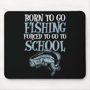 Geboren Gevist naar school Funny B Fish Fisherm Muismat
