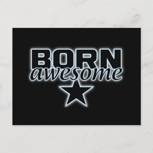 Geboren Geweldige briefkaart (Voorkant)