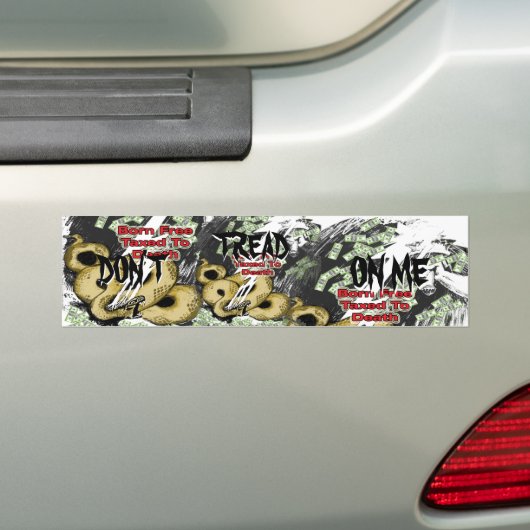 Geboren Gratis Belastingplichtig aan Death Gifts e Bumpersticker (Op auto)