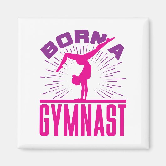 Geboren gymnaste gymnastiek liefhebber magneet (Voorkant)