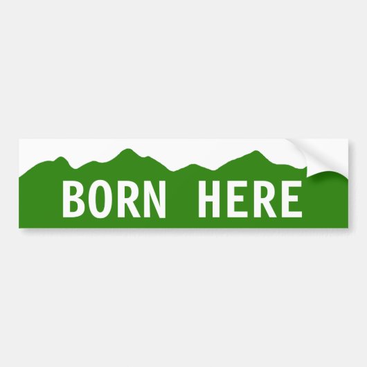 Geboren hier - Colorado Bumpersticker (Voorkant)