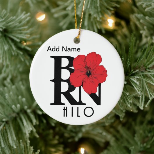 GEBOREN Hilo Hawaï Gepersonaliseerd ornament (Boom)