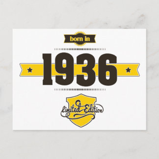Geboren in 1936 (Choco&Yellow) Briefkaart