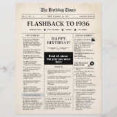 Geboren in 1936 Mock Newspaper sepia (Voorkant)