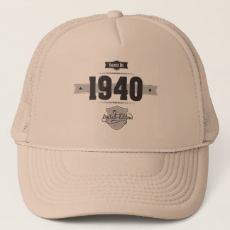 Geboren in 1940 (Donker & Lightgrey) Trucker Pet