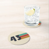 Geboren in 1943 ronde kartonnen onderzetter (Insitu)