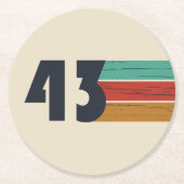 Geboren in 1943 ronde kartonnen onderzetter (Voorkant)