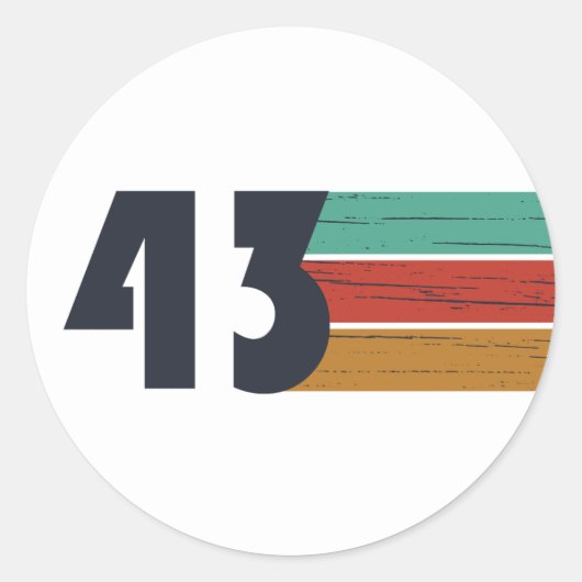 Geboren in 1943  ronde sticker (Voorkant)