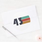 Geboren in 1943  ronde sticker (Envelop)