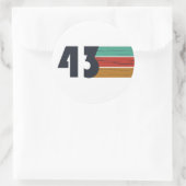 Geboren in 1943  ronde sticker (Tas)