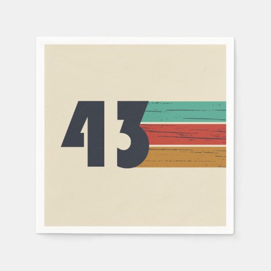 Geboren in 1943  verjaardagsfeest servet (Voorkant)