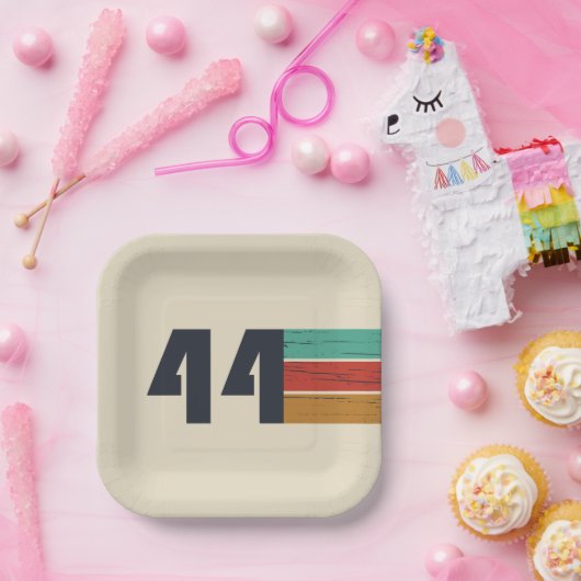 Geboren in 1944 80e verjaardag papieren bordje (Feest)