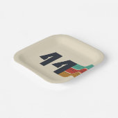 Geboren in 1944 80e verjaardag papieren bordje (Gebogen)