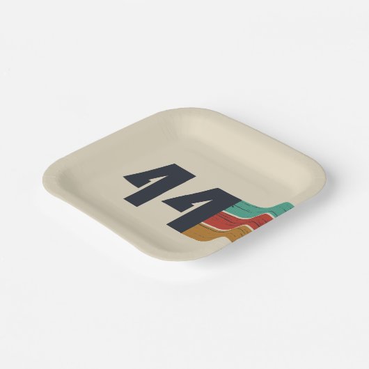 Geboren in 1944  80e verjaardag papieren bordje (Gebogen)