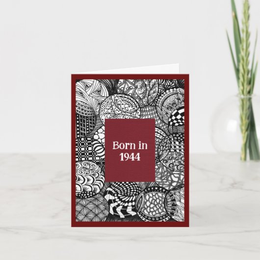 Geboren in 1944, Birthday Fun Facts Kaart (Voorkant)