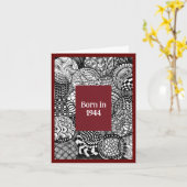 Geboren in 1944, Birthday Fun Facts Kaart (Gele Bloem)