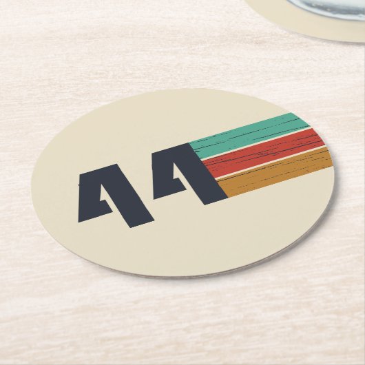 Geboren in 1944 jaar ronde kartonnen onderzetter (Gebogen)