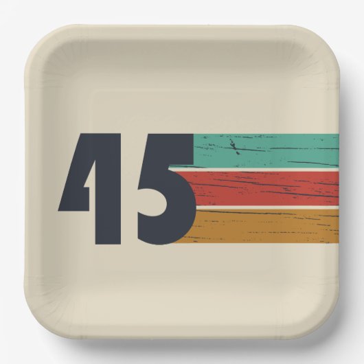 Geboren in 1945  80ste verjaardagscadeau papieren bordje (Voorkant)