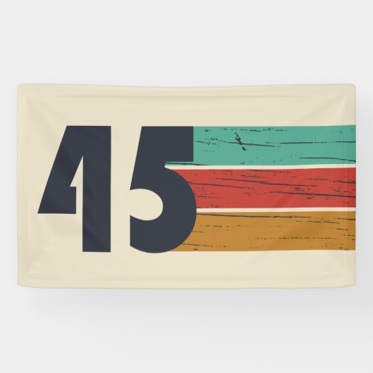 Geboren in 1945 80ste verjaardagscadeau spandoek (Horizontaal)