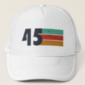 Geboren in 1945 80ste verjaardagscadeau trucker pet (Voorkant)
