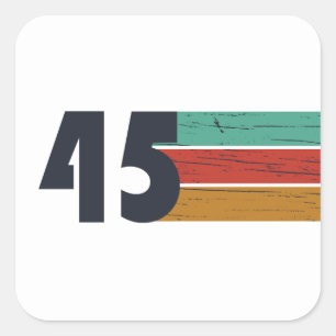 Geboren in 1945  80ste verjaardagscadeau vierkante sticker