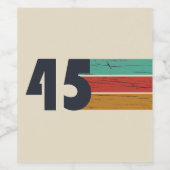 Geboren in 1945  80ste verjaardagscadeau wijn etiket (Enkel label)