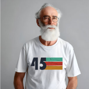 Geboren in 1945 elegante vintage stijl verjaardags t-shirt