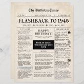 Geboren in 1945 Mock Krant sepia (Voorkant / Achterkant)