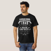 Geboren in 1945 op verjaardag t-shirt (Voorkant volledig)