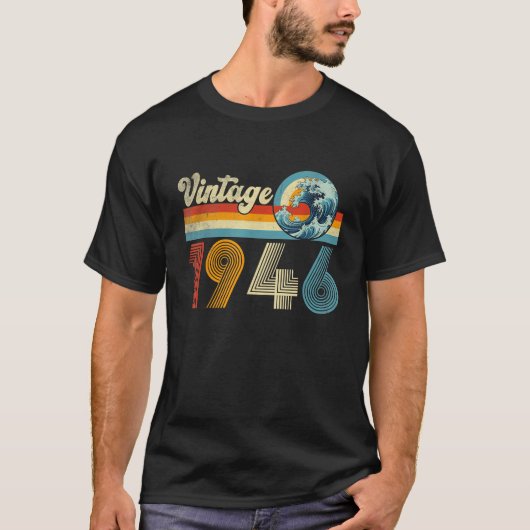 Geboren in 1946 Mannen Vrouwen Cadeau 80ste Cadeau T-shirt (Voorkant)