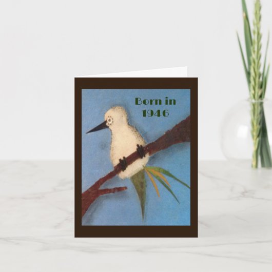 Geboren in 1946 Plechtige feiten Kaart (Voorkant)