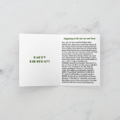 Geboren in 1946 Plechtige feiten Kaart (Binnen)