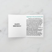 Geboren in 1948 Plechtige feiten op de verjaardag  Kaart (Binnen)