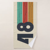 Geboren in 1948 verjaardag badhanddoek (Badhanddoek)