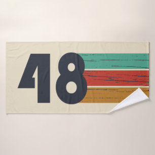 Geboren in 1948 verjaardag badhanddoek