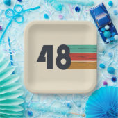 Geboren in 1948  verjaardag papieren bordje (Feest)